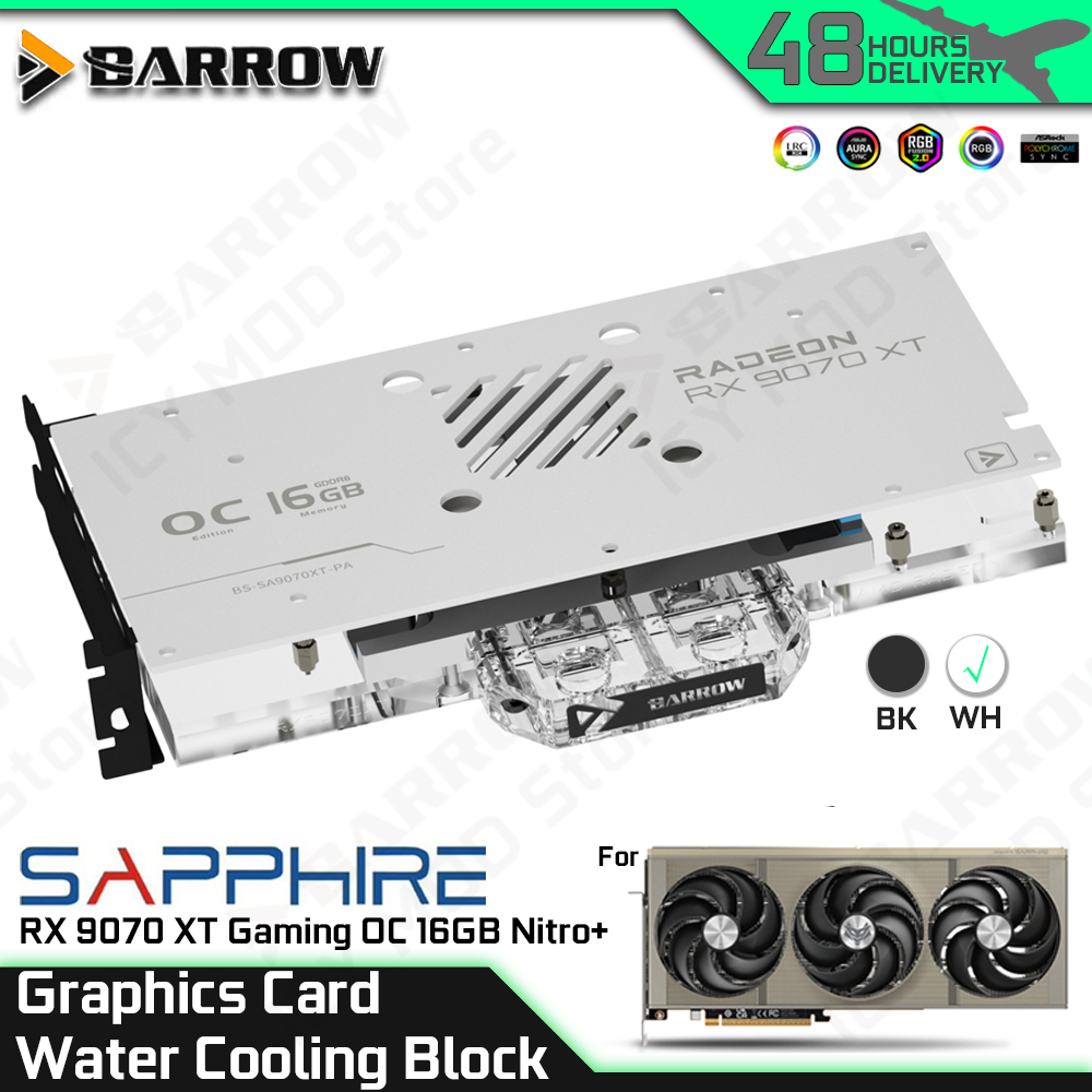 Rx 9070 16Gb - Blok Pendingin Air Kartu Grafis Barrow