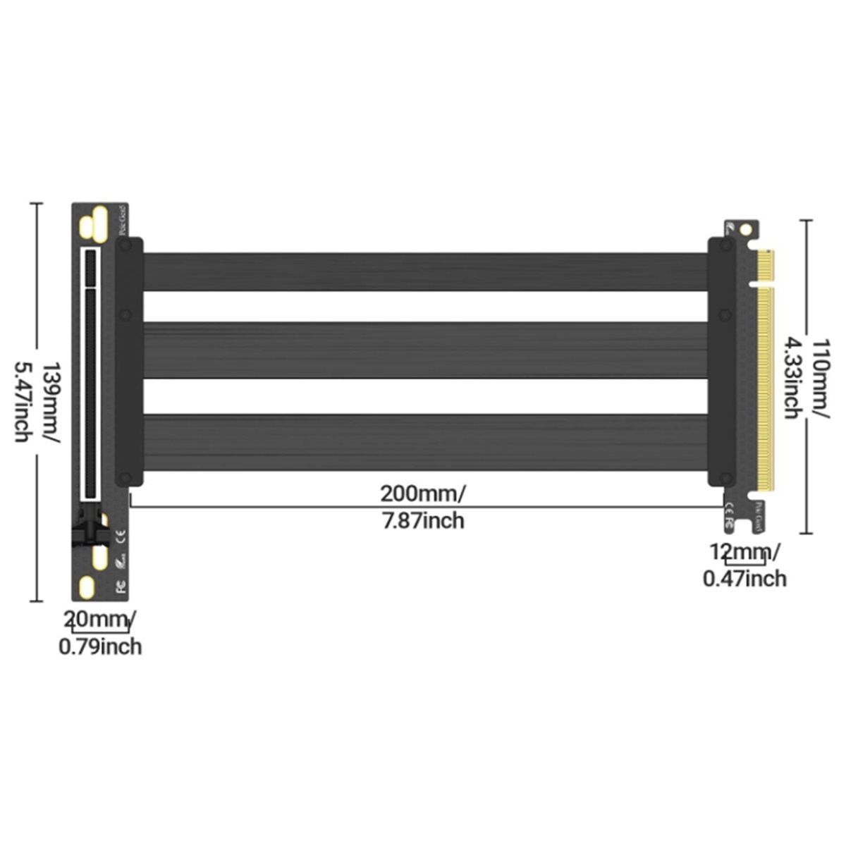 Pcie 5.0 Gpu Riser Cable - Kabel Riser PCIe 5.0 untuk GPU,