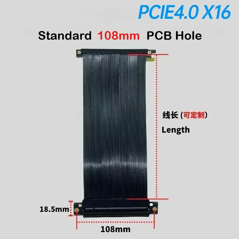 Itx Gpu Riser Pcie 4.0 16X - Kabel Ekstensi Kartu Grafis 16x Terbalik