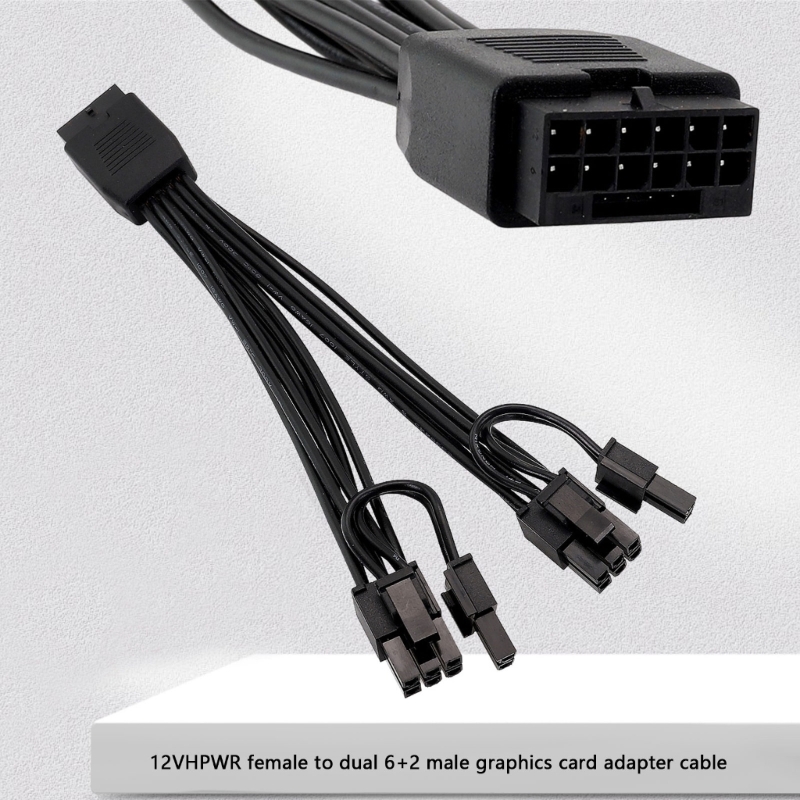 Dual 8Pin To 16Pin 12Vhpwr Cable - Kabel Daya GPU Konversi PCIe 16