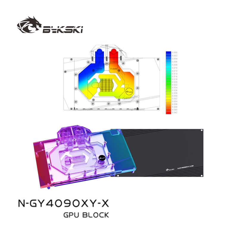 Rtx 4090 Water Block - Blok Air Bykski untuk Kartu GPU