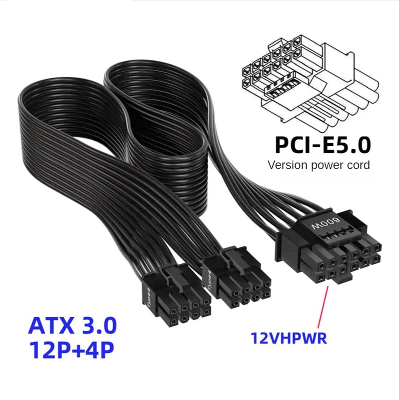 Kabel Modular Daya 12VHPWR ATX - Dual 8Pin To 16Pin 12Vhpwr Cable ulasan dan harga
