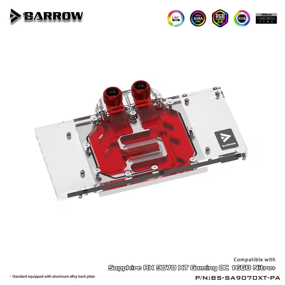 Blok Air GPU Barrow Untuk Kart - Rx 9070 16Gb ulasan dan harga