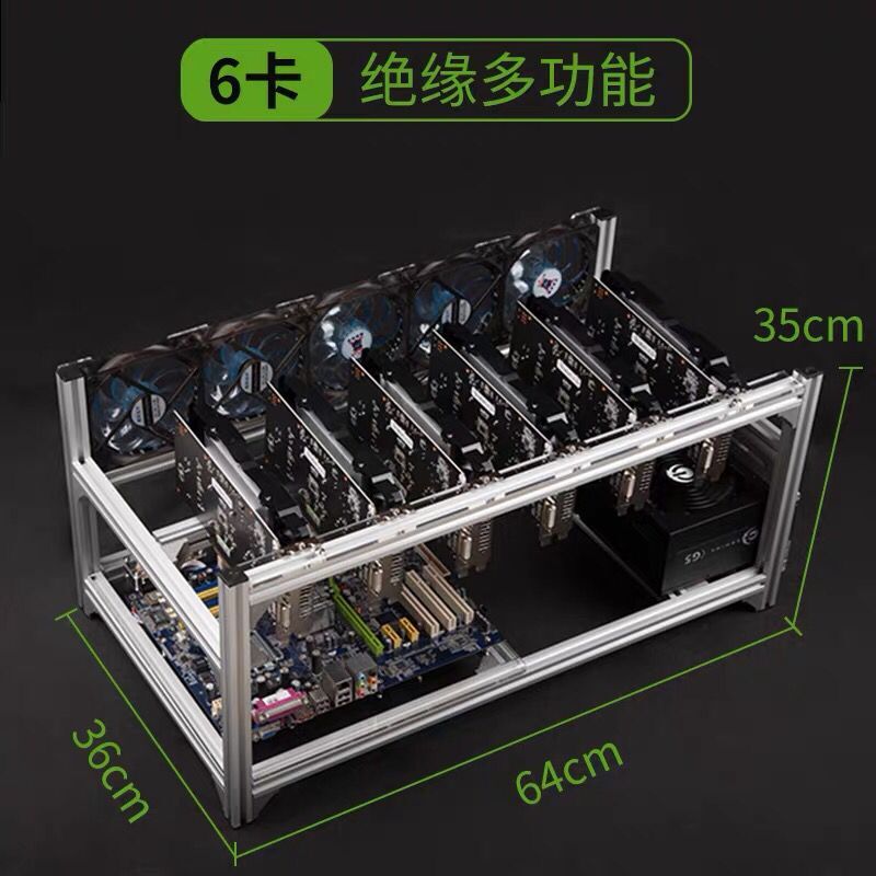 6 8 12 19 Rig Penambangan Pena - Gpu Mining Rig Frame 8 Gpu ulasan dan harga