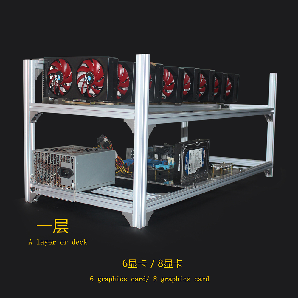 6 8 12 19 Rig Penambangan Pena - Gpu Mining Rig Frame 8 Gpu ulasan dan harga