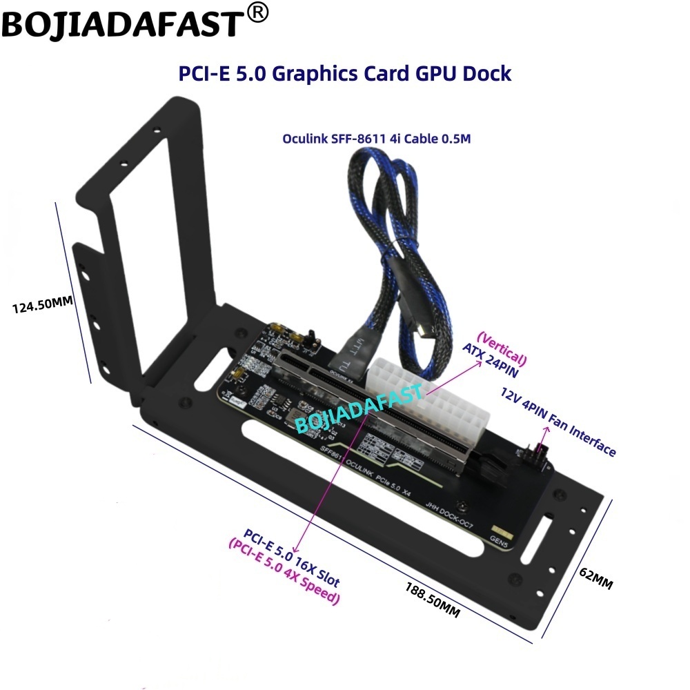 Kartu Adaptor PCI-E 5.0 16X GE - Pcie 5.0 Gpu Riser Cable ulasan dan harga