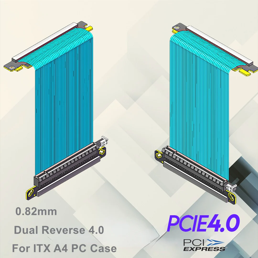 Kabel Riser Dual Reverse PCIe  - Itx Gpu Riser Pcie 4.0 16X ulasan dan harga